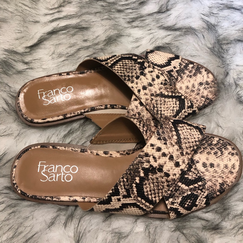 Franco Sarto Snakeskin Sandal.  Size 7